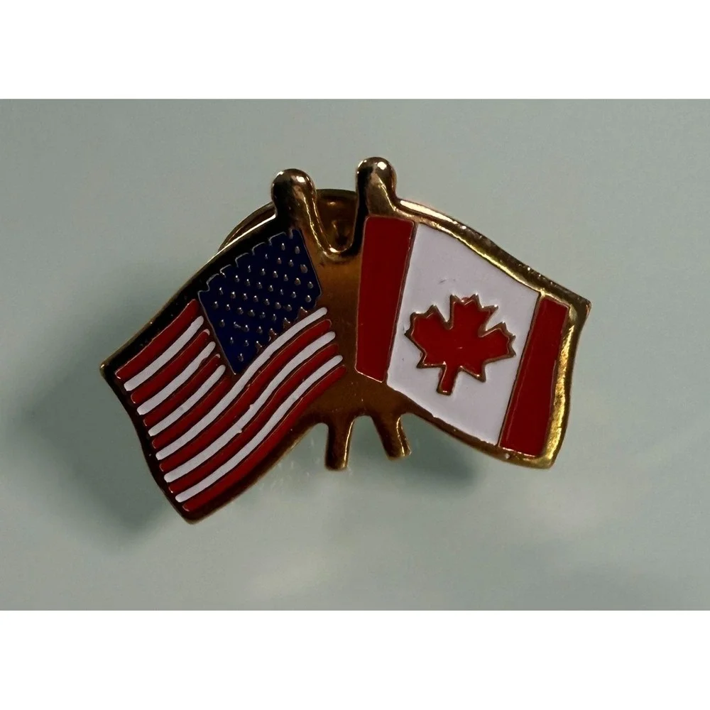 United States And Canada Friendship Flag Pin Enameled‎